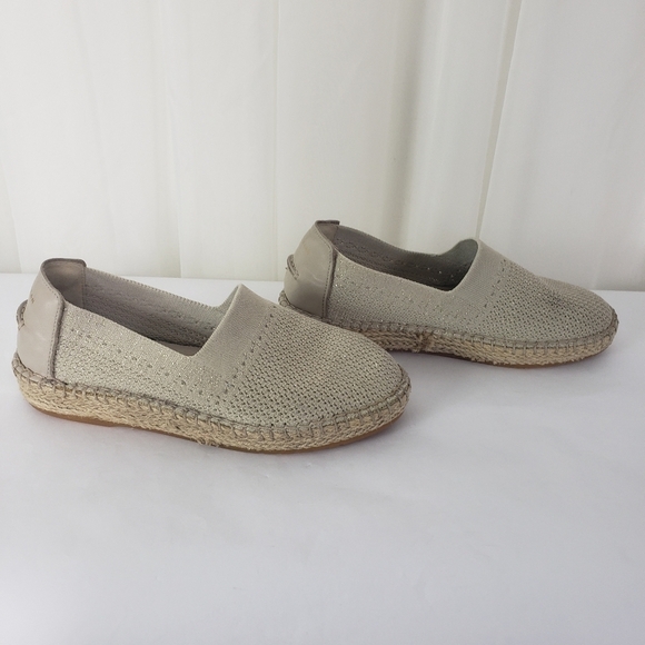 Cole Haan Cloudfeel Stitchlite Espadrille Slip-On beige tan metallic glitter 7.5 - Picture 5 of 8